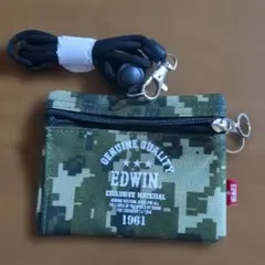 P*A様 EDWIN パスケース 迷彩 カモフラ リール付き ネックストラップのサムネイル