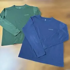 mont-bell 長袖カットソー 2色セット（緑・紺）
