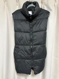 ブラックダウンベスト ウエストリボン付き
