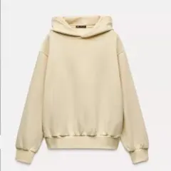 ZARAクリームイエローフード付きパーカー Sサイズ　トレーナー　長袖　トップス