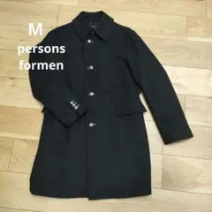 メンズ コート Мサイズ PERSON'S FOR MEN カシミヤ 黒