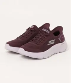 SKECHERS ハンズフリー スリップ・イン スニーカー バーガンディ