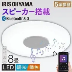 IRIS OHYAMA スピーカー搭載 LEDシーリングライト 8畳