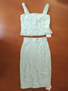 MERCURYDUO ミントグリーン スカートセットアップ