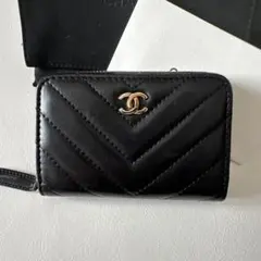 2回使用のみ！CHANEL ブラック コインケース ミニ財布 カードケース