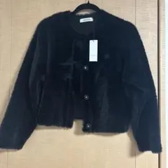 タグ付き COCODEAL ココディール フェザーダブルフェイスショートガウン