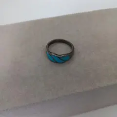 1-1956 シルバー925 ターコイズ リング レディース