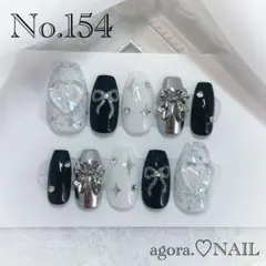 【No.154】現品ネイルチップ　y2k　シズニルック　韓国ネイル　ネイルチップ