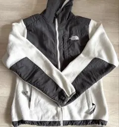ノースフェイス デナリジャケット フリース ホワイト/グレー