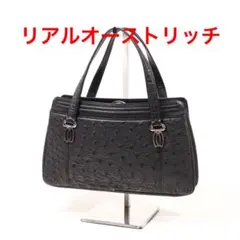 H2438-8◾️オーストリッチ　ハンドバッグ　ミラー付