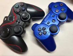 SONY デュアルショック3 コントローラー 青　＆互換コントローラー有線