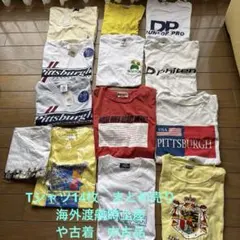 Tシャツ14枚　まとめ売り　海外渡航時土産や古着　 未使用品中古品　色サイズ色々のサムネイル