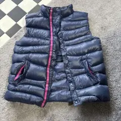 gym master ネイビー ダウンベスト ピンクがアクセントM男女兼用