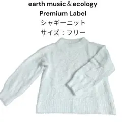 シャギーニット白