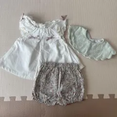 新品未使用　petit main トップス・ショートパンツ・スタイ　セット 80
