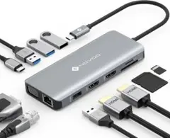 USB C ハブ 11-in-1 トリプルディスプレイ NOVOO