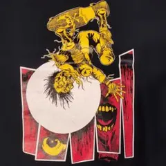 THRASHER 그래픽 티셔츠 블랙 S 패스 헤드