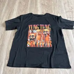 TUNG TUNG SAHUR プリントTシャツ ブラック