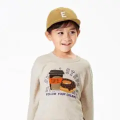 FOKIDS トレーナー　サガラ刺繍アップリケトレーナー　ドーナツ