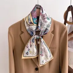 【MN-97】新品レディース ストール シルク風 ネックスカーフ首巻き スカーフ