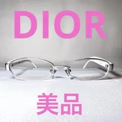 【未使用品】Dior チタンメタルフレーム オーバルメガネ　ナイロールフレーム
