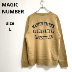 マジックナンバー メンズ トレーナー スウェット ベージュ サーフ アウトドア