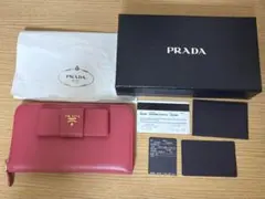 PRADA サフィアーノ　リボン　長財布