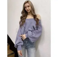 GYDA ピグメントオフショル スウェットトップス