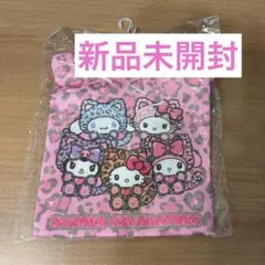 신품 미개봉 산리오 ヒョウ柄 巾着 ポーチ ピンク アベイル アニマル キティ