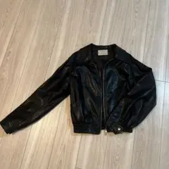 レザージャケット ライダースジャケット ブラックのサムネイル