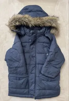 babyGap ネイビー ファー付きダウンコート 4歳用
