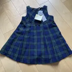 新品未使用タグ付きチェック柄ワンピース サイズ95