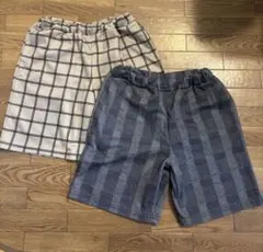 SHISKY ハーフパンツ2枚セット 150 子供 キッズ チェック