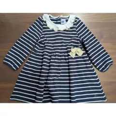 プチバトー　ボーダーワンピース　24m/86cm