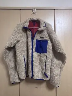 Patagonia フリースジャケット S ベージュ/青