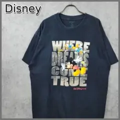 90s《USA製古着》ディズニー ミッキー 刺繍Tシャツ グリーン メンズ2XL 
