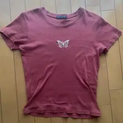 Brandy Melville 蝶刺繍 Tシャツのサムネイル