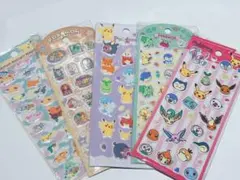 〖正規品ポケモン〗ぷくぷくシール5枚セットのサムネイル