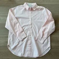 ストライプ オーバーサイズ　ピンクシャツ