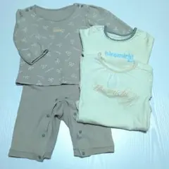 hiromichiリボン柄 ロンパースセット 80cm