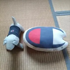 チャンピオン非売品犬のぬいぐるみとクション