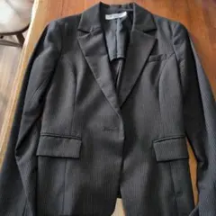 黒 ストライプ スラックス スーツセット