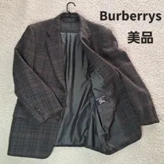 バーバリー[千鳥格子 チェック柄 ウール]テーラードジャケット Mサイズ　AB4