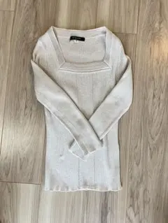 ※最終値下げ　ホワイト 長袖ニット