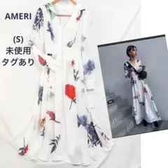 ⭐️未使用アメリ(S)2wayアマンダドレス シアー　長袖ロングワンピース