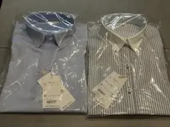 【オリヒカ】長袖シャツ 2枚セット ストライプ Mサイズ ビジネス・面接用