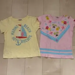 ミキハウス ホットビスケッツ100cm Tシャツ 2枚セット