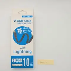 【24時間以内発送】USB Lightningケーブル 1.0m フラットタイプ