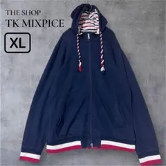 THE SHOP TK フード付き 長袖 パーカー フルジップ XL ネイビー