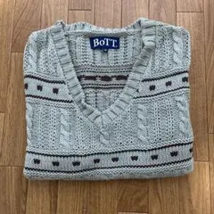 Bott ニットベスト BoTT ベスト ジレ 「BoTT / ボット」Cable Knit Vest メンズ